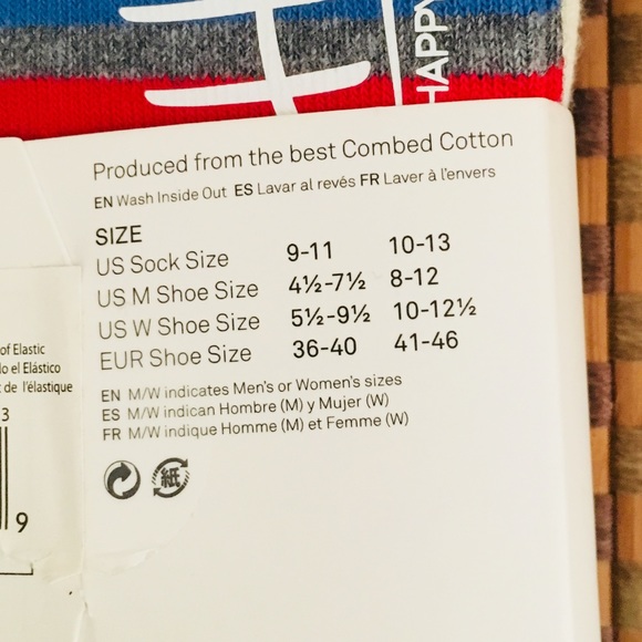 Happy Socks, 3 Pairs of Multi Colored Crew Socks - Picture 2 of 2